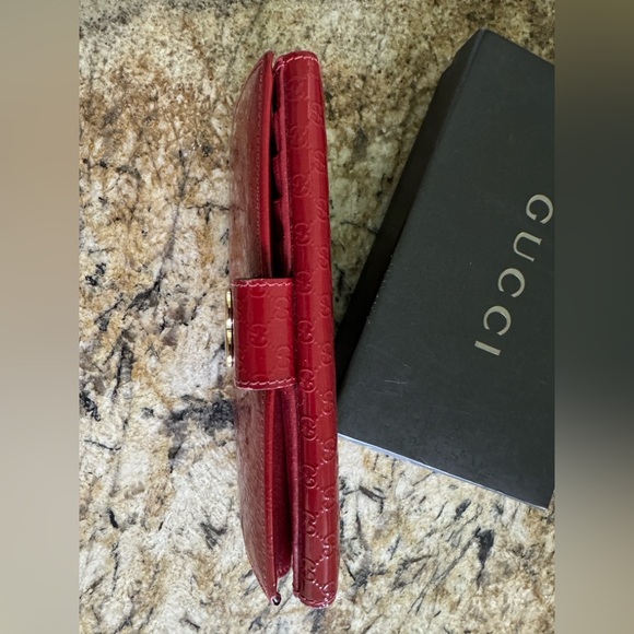 Gucci Guccissima Lovely Heart Continental Long Wallet Red - Picture 3 of 15